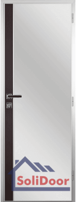 Стилна алуминиева врата за баня – Gradde, с лайсна цвят Орех Рибейра