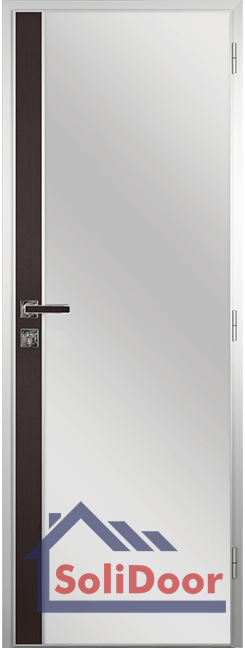 Стилна алуминиева врата за баня – Gradde, с лайсна цвят Орех Рибейра