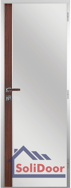 Стилна алуминиева врата за баня – Gradde, с лайсна цвят Шведски дъб