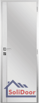 Стилна алуминиева врата за баня – Gradde, с лайсна цвят Сибирска лиственица