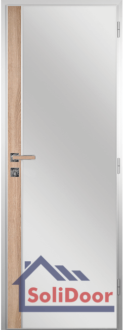 Стилна алуминиева врата за баня – Gradde, с лайсна цвят Дъб Вераде