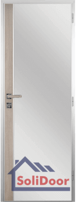 Стилна алуминиева врата за баня – Gradde, с лайсна цвят Ясен Вералинга