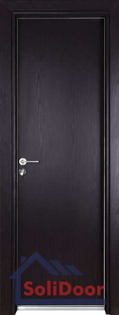 Стилна алуминиева врата за баня – Gama, цвят Венге