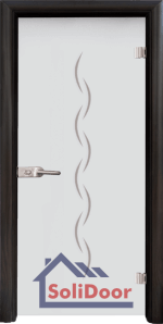 Стъклена интериорна врата Sand G 13-1, каса Венге
