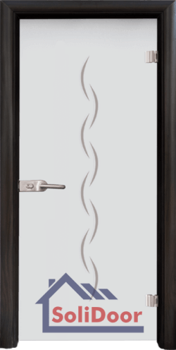 Стъклена интериорна врата Sand G 13-1, каса Венге