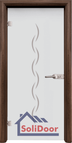 Стъклена интериорна врата Sand G 13-1, каса Орех