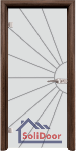 Стъклена интериорна врата Sand G 13-2, каса Орех