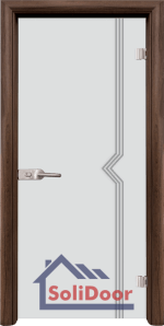 Стъклена интериорна врата Sand G 13-3, каса Орех