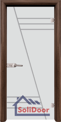 Стъклена интериорна врата Sand G 13-4, каса Орех