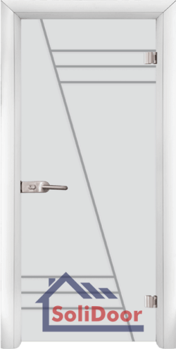 Стъклена интериорна врата Sand G 13-4, каса Бяла