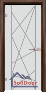 Стъклена интериорна врата Sand G 13-5, каса Орех