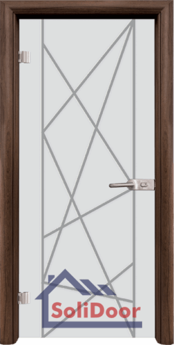 Стъклена интериорна врата Sand G 13-5, каса Орех