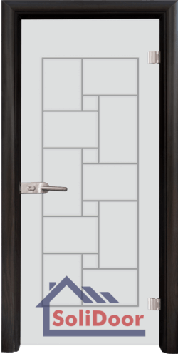 Стъклена интериорна врата Sand G 13-7, каса Венге