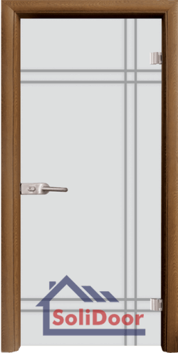 Стъклена интериорна врата Sand G 13-8, каса Златен дъб