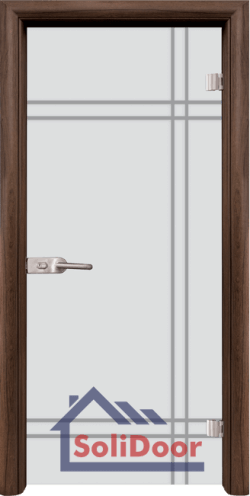 Стъклена интериорна врата Sand G 13-8, каса Орех