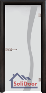 Стъклена интериорна врата Sand G 14-1, каса Венге