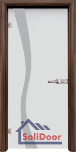 Стъклена интериорна врата Sand G 14-1, каса Орех