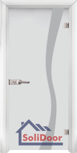 Стъклена интериорна врата Sand G 14-1, каса Бяла
