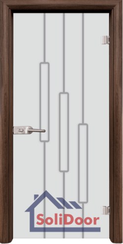 Стъклена интериорна врата Sand G 14-11, каса Орех