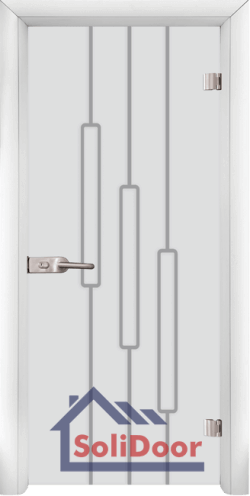 Стъклена интериорна врата Sand G 14-11, каса Бяла