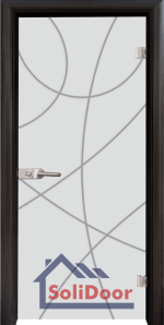 Стъклена интериорна врата Sand G 14-12, каса Венге