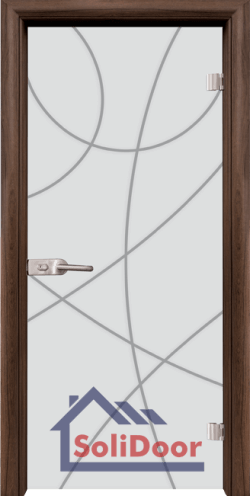 Стъклена интериорна врата Sand G 14-12, каса Орех