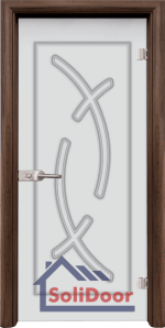 Стъклена интериорна врата Sand G 14-9, каса Орех