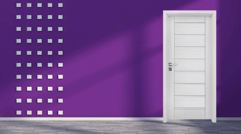 Интериорна врата Граде с лилав интериор