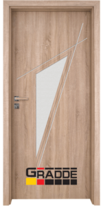 Интериорна врата Gradde, модел Kristall-Glas, цвят Дъб Вераде