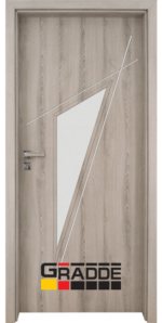 Интериорна врата Gradde, модел Kristall-Glas, цвят Ясен Вералинга