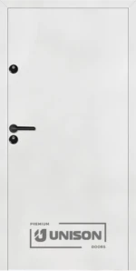 Входна врата Unison Termo+, модел Basic, Бял мат