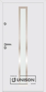 Входна врата Unison Termo+, модел Stilo, Бял мат