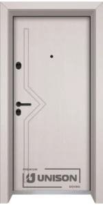 Входна врата Unison Optima, модел 201p, цвят Перла