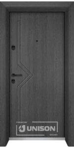 Входна врата Unison Optima, модел 201p, цвят Сив кестен