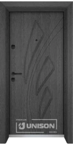 Входна врата Unison Optima, модел 202p, цвят Сив кестен