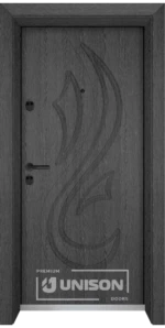 Входна врата Unison Optima, модел 203p, цвят Сив кестен