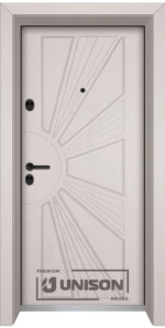 Входна врата Unison Optima, модел 204p, цвят Перла