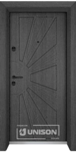 Входна врата Unison Optima, модел 204p, цвят Сив кестен