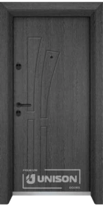 Входна врата Unison Optima, модел 205p, цвят Сив кестен