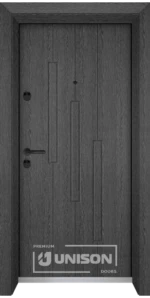 Входна врата Unison Optima, модел 206p, цвят Сив кестен
