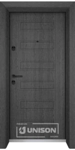 Входна врата Unison Optima, модел 207p, цвят Сив кестен