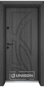 Входна врата Unison Optima, модел 208p, цвят Сив кестен