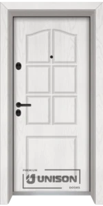 Входна врата Unison Optima, модел 3002p, Снежен бор