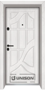 Входна врата Unison Optima, модел 3003p, Снежен бор