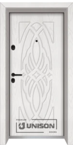 Входна врата Unison Optima, модел 3007p, Снежен бор