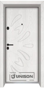 Входна врата Unison Optima, модел 3011p, Снежен бор