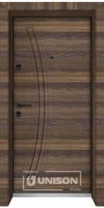 Входна врата Unison Optima, модел 3012p, Райски орех