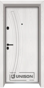 Входна врата Unison Optima, модел 3012p, Снежен бор