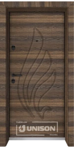 Входна врата Unison Optima, модел 3013p, Райски орех