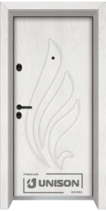 Входна врата Unison Optima, модел 3013p, Снежен бор